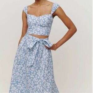 Reformation Clyde Skirt and Top Set Size 2